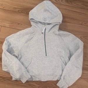 Lulu cropped scuba quarter zip